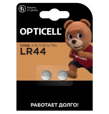 Элемент питания алкалиновый "таблетка" LR44/LR1154/AG13/G13 (блист.2шт) Specialty Opticell 5060006