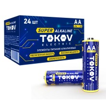Элемент питания алкалиновый AA/LR6 (уп.24шт) TOKOV ELECTRIC TKE-ALS-LR6/C24