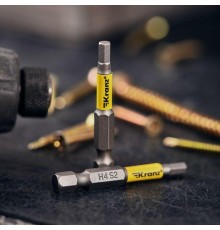 Бита шестигранная HEX4х50мм для шуруповерта (уп.2шт) Kranz KR-92-0422-1