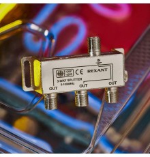 Делитель ТВ "краб" х3 под F разъем 5-1000 МГц Rexant 05-6002