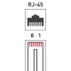 Джек компьютерный RJ45 (8P8C) кат.5E (уп.100шт) Rexant 05-1021