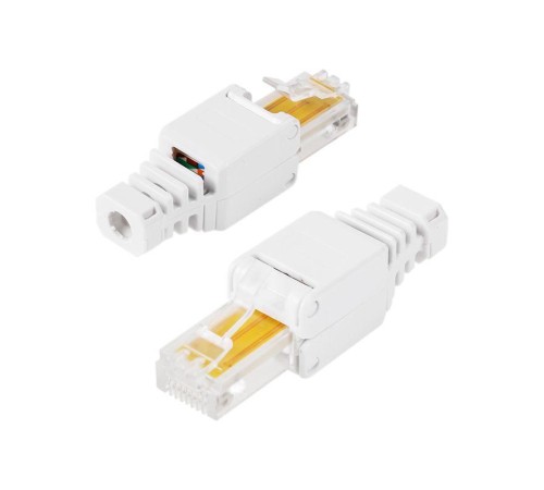 Джек штекер RJ45 8Р8С быстрозажимной ручной Rexant 05-1051 Джек штекер RJ45 8Р8С быстрозажимной ручной Rexant 05-1051