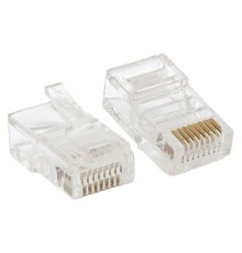 Коннектор RJ45 (8P8C) кат.5E неэкранир. TERACOM универс. (уп.50шт) EKF TRC-PLUG-5EUTP-50