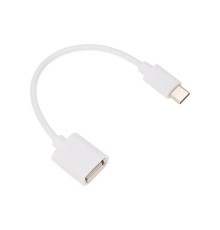 Кабель OTG Type C на USB/2.4A/PVC/white/1m/Rexant 18-1180