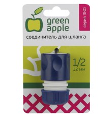 Соединитель-коннектор для шланга 12мм (1/2) пластик (50/200/2400) Green Apple Б0017768