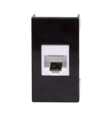 Розетка компьютерная 1-м 1мод. Viva RJ45 кат.5E черн. DKC 45238