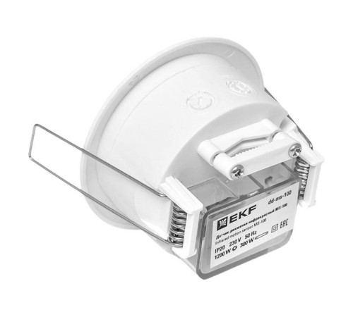 Датчик движения (ИК) MS-100 (ДД) встраив. 1200Вт 360град. до 6м IP20 EKF dd-ms-100 Датчик движения (ИК) MS-100 (ДД) встраив. 1200Вт 360град. до 6м IP20 EKF dd-ms-100