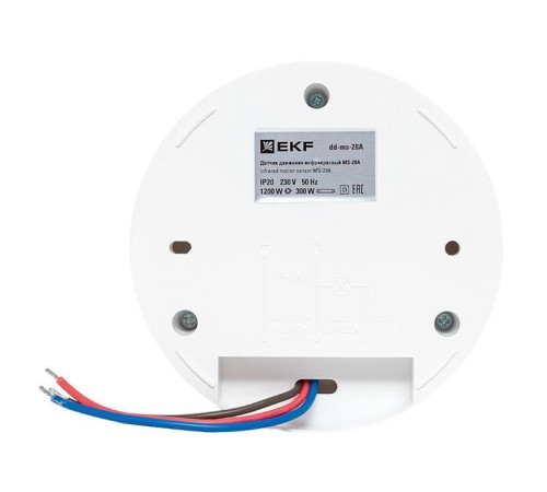 Датчик движения MS-28A (ДД) потолоч. 1200Вт 360град. до 6м IP20 EKF dd-ms-28A Датчик движения MS-28A (ДД) потолоч. 1200Вт 360град. до 6м IP20 EKF dd-ms-28A
