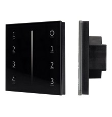 Панель Sens SMART-P17-DIM Black (230В 4 зоны 2.4G) (IP20 пластик) Arlight 028129