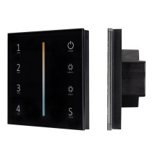 Панель Sens SMART-P43-MIX Black (230В 4 зоны 2.4G) (IP20 пластик) Arlight 028137