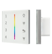 Панель Sens SMART-P45-RGBW White (230В 4 зоны 2.4G) (IP20 пластик) Arlight 028140