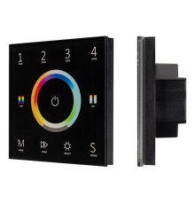 Панель Sens SMART-P67-MULTI Black (230В 4 зоны 2.4G) (IP20 пластик) Arlight 028322