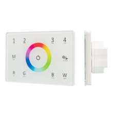 Панель Sens SMART-P85-RGBW White (230В 4 зоны 2.4G) (IP20 пластик) Arlight 028404