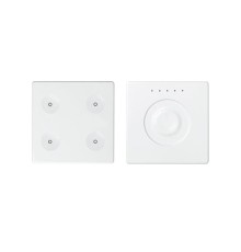 Комплект выключателя 4-кл. сенсорн. + регулятор KNX; RJ12 бел. Simon82 Sense 8400651-030